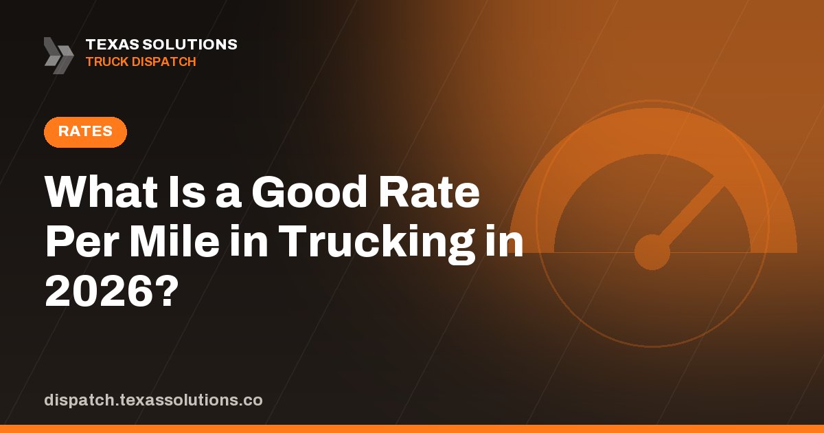 What Is a Good Rate Per Mile in Trucking in 2026?