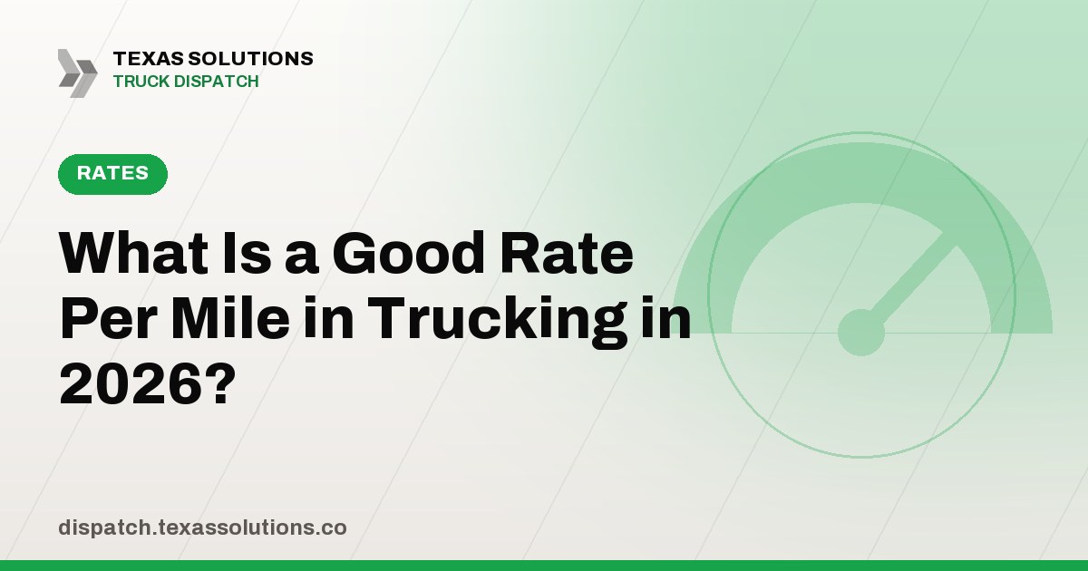What Is a Good Rate Per Mile in Trucking in 2026?